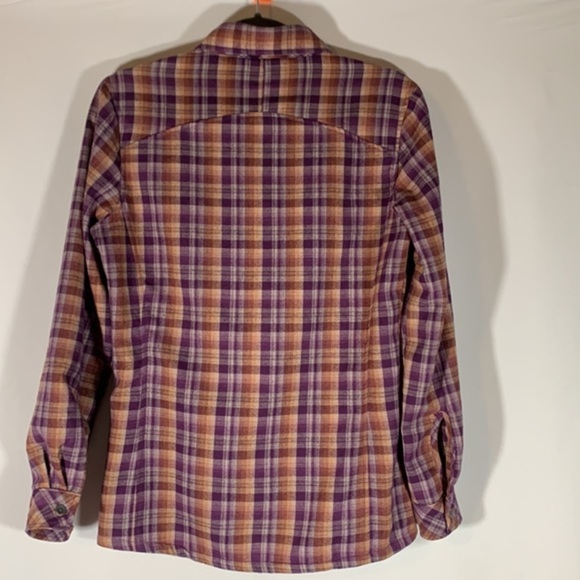 Woolrich Purple & Orange Plaid Flannel Button Down Shirt - Picture 8 of 10